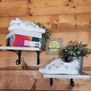 Katy Perry 💜 NEW The Rizzo Crystal Stone Fashion Sneakers Star Multi Grey 5.5 M